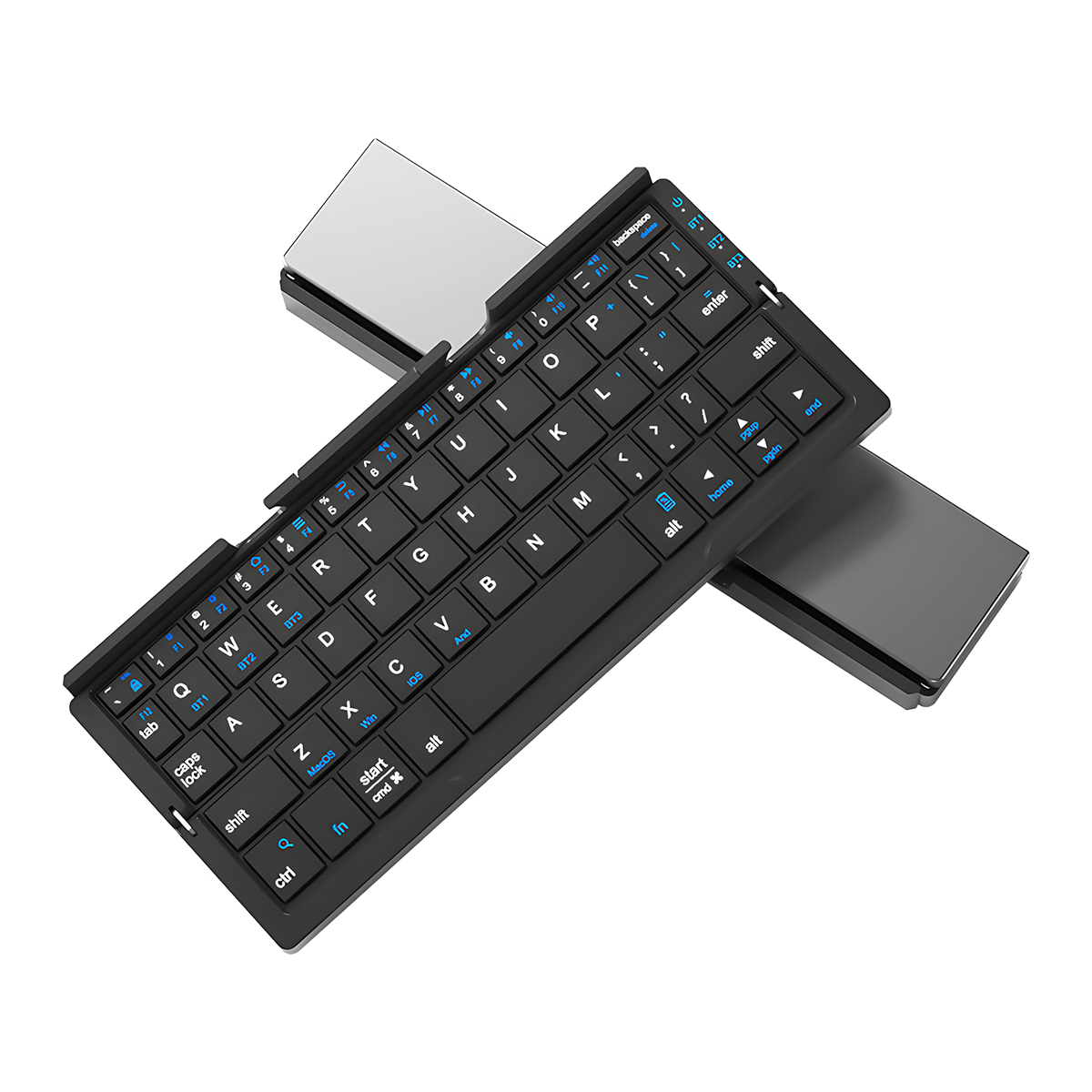 Mini clavier sans fil pliable ultra-fin noir