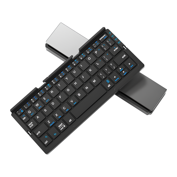 Mini clavier sans fil pliable ultra-fin noir